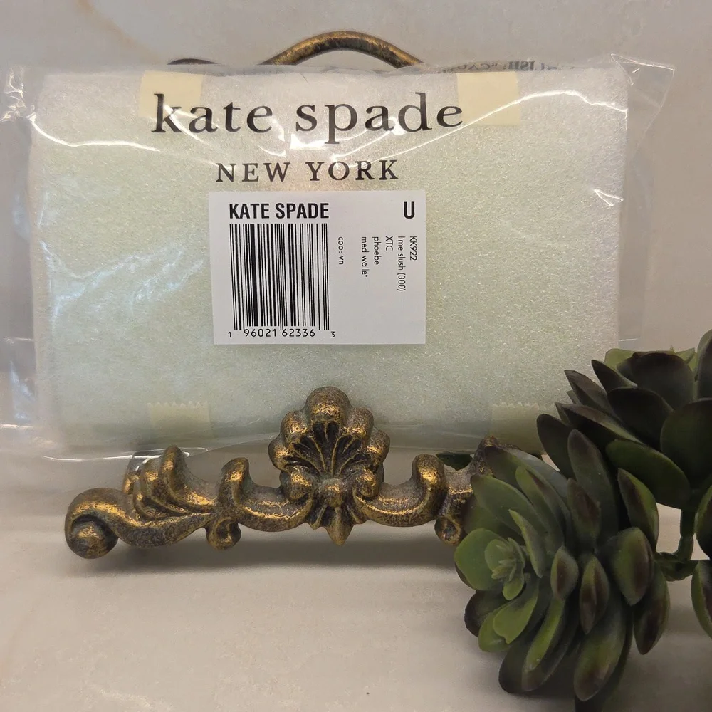 Kate Spade Phoebe Straw Turnlock Medium Wallet